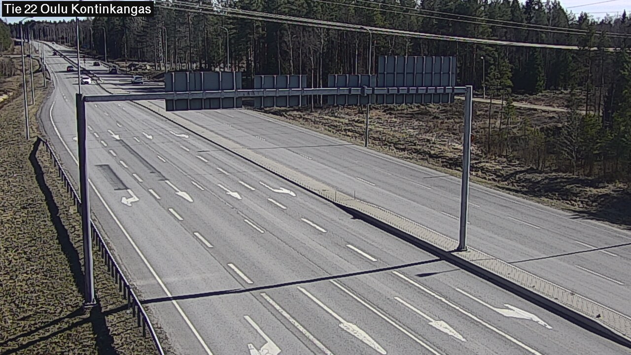 Weather Camera Image Väg 22 Oulu Kaukovainio, Oulu, Pohjois-Pohjanmaa