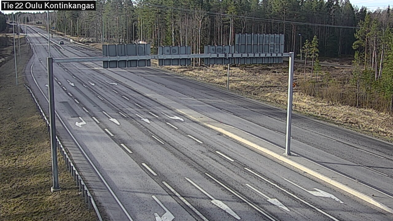 Weather Camera Image Väg 22 Oulu Kaukovainio, Oulu, Pohjois-Pohjanmaa