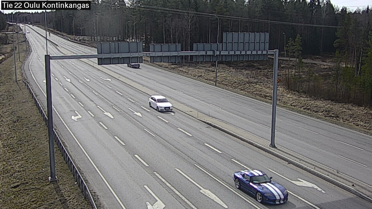 Weather Camera Image Väg 22 Oulu Kaukovainio, Oulu, Pohjois-Pohjanmaa
