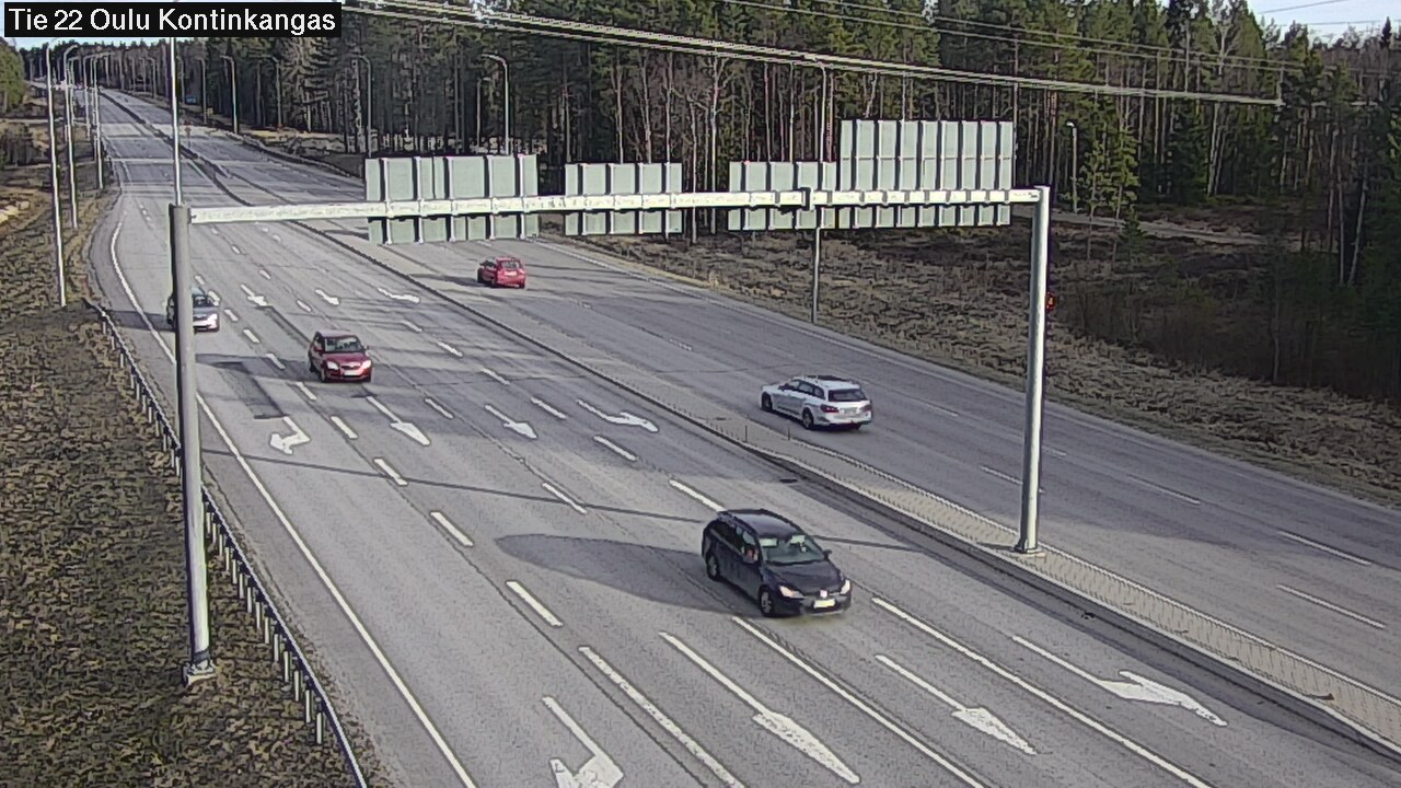 Weather Camera Image Väg 22 Oulu Kaukovainio, Oulu, Pohjois-Pohjanmaa