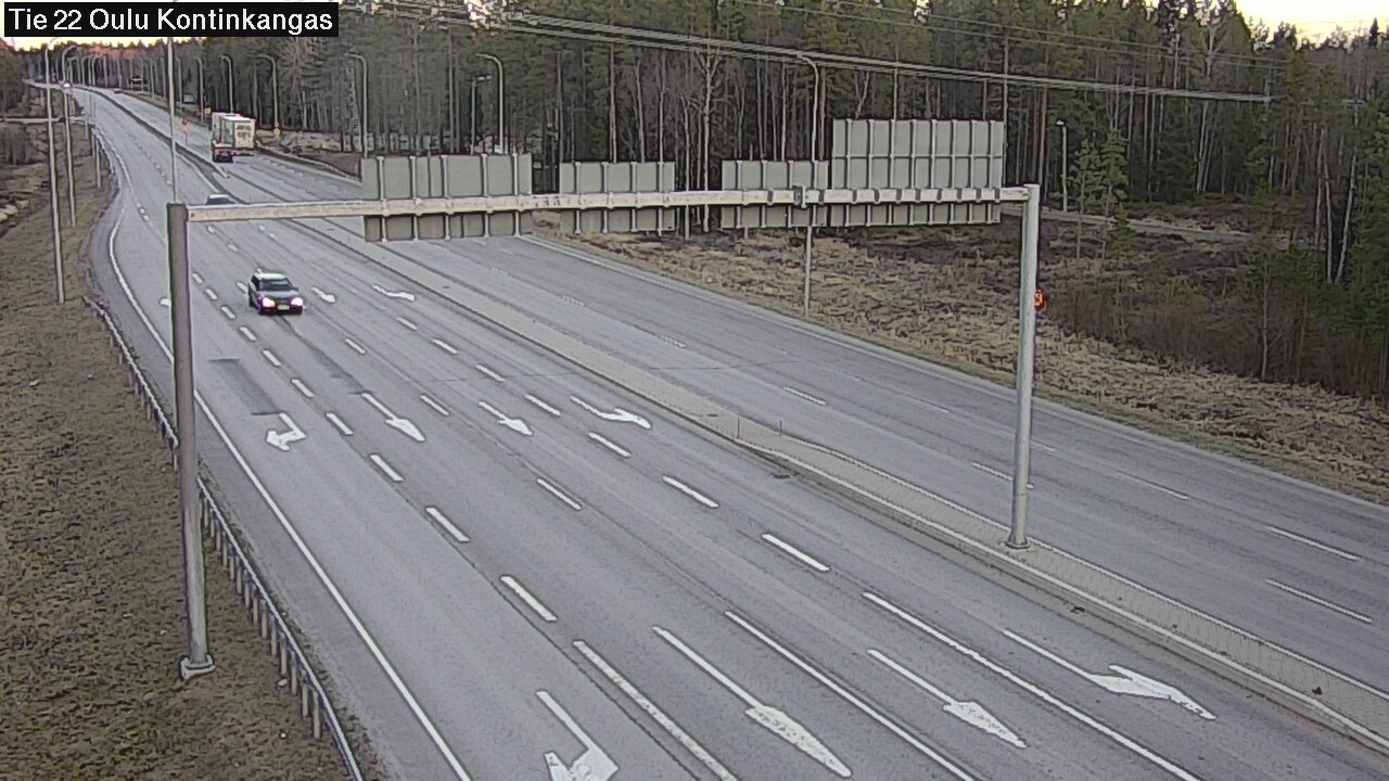 Weather Camera Image Väg 22 Oulu Kaukovainio, Oulu, Pohjois-Pohjanmaa