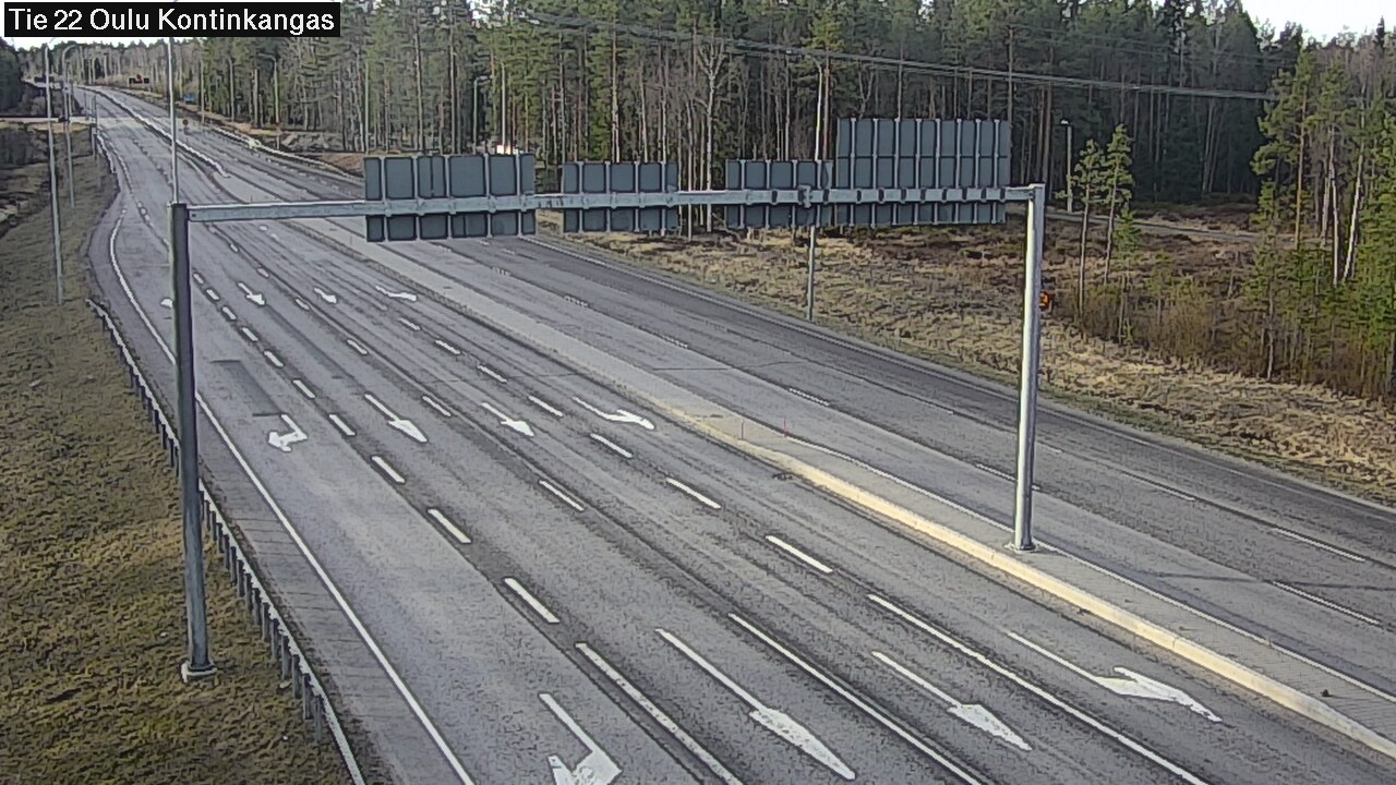 Weather Camera Image Väg 22 Oulu Kaukovainio, Oulu, Pohjois-Pohjanmaa
