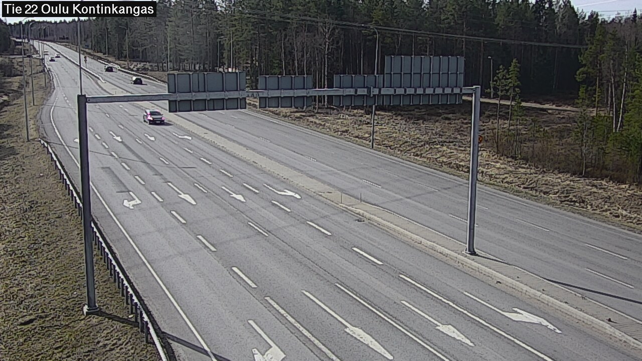 Weather Camera Image Väg 22 Oulu Kaukovainio, Oulu, Pohjois-Pohjanmaa