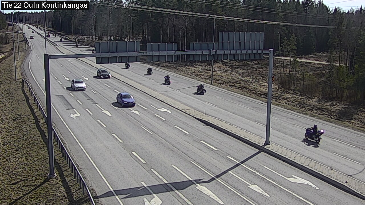 Weather Camera Image Väg 22 Oulu Kaukovainio, Oulu, Pohjois-Pohjanmaa