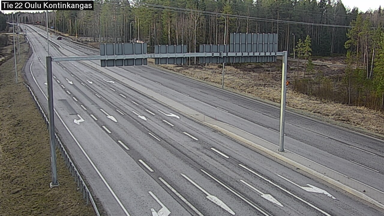 Weather Camera Image Väg 22 Oulu Kaukovainio, Oulu, Pohjois-Pohjanmaa