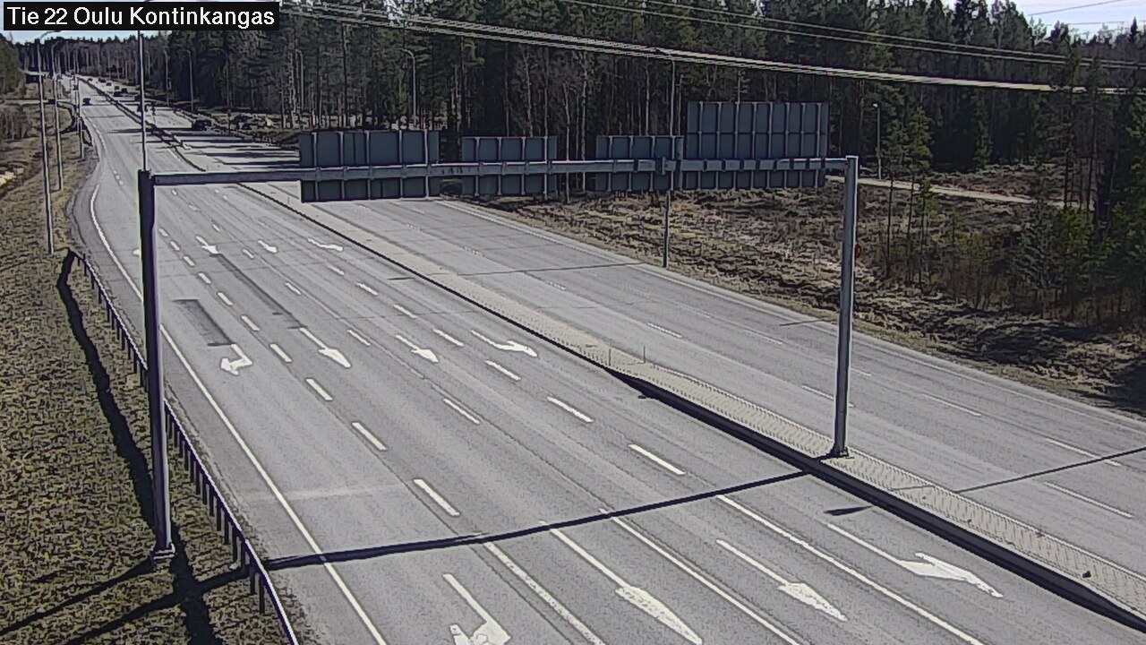 Weather Camera Image Väg 22 Oulu Kaukovainio, Oulu, Pohjois-Pohjanmaa