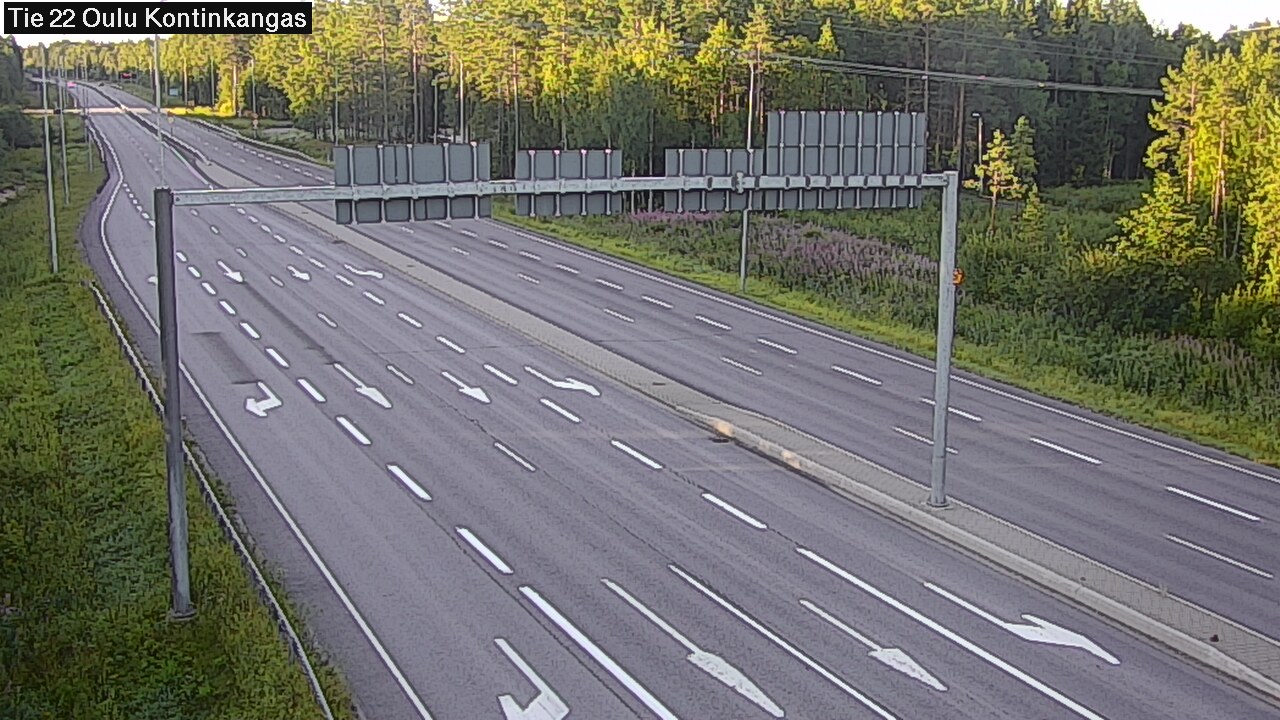Weather Camera Image Väg 22 Oulu Kaukovainio, Oulu, Pohjois-Pohjanmaa