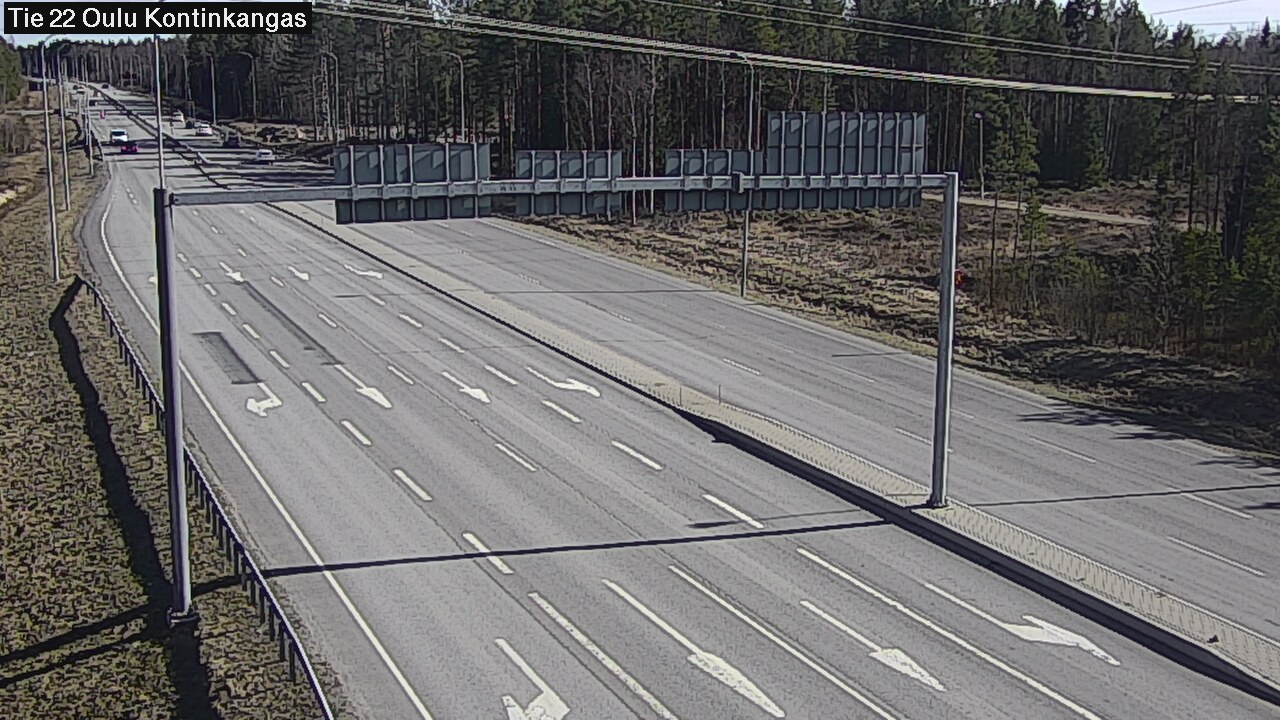 Weather Camera Image Väg 22 Oulu Kaukovainio, Oulu, Pohjois-Pohjanmaa