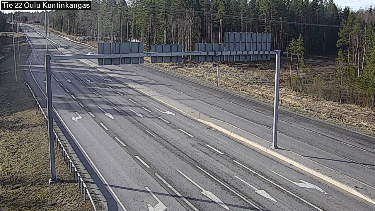 Weather Camera Image Väg 22 Oulu Kaukovainio, Oulu, Pohjois-Pohjanmaa