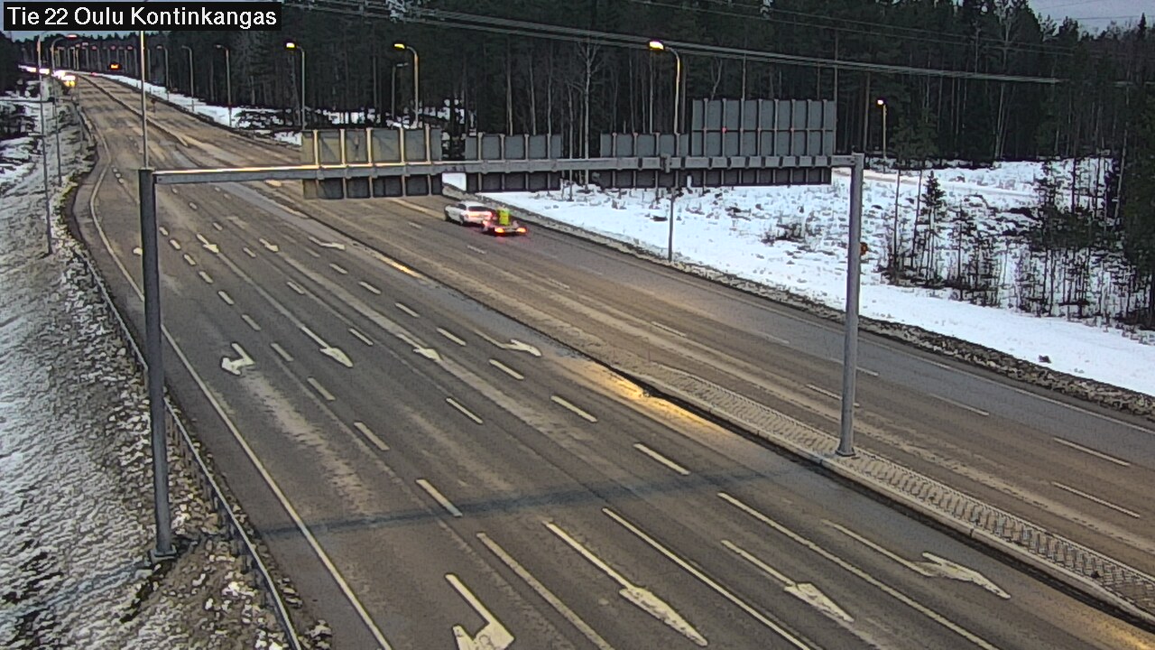 Weather Camera Image Väg 22 Oulu Kaukovainio, Oulu, Pohjois-Pohjanmaa