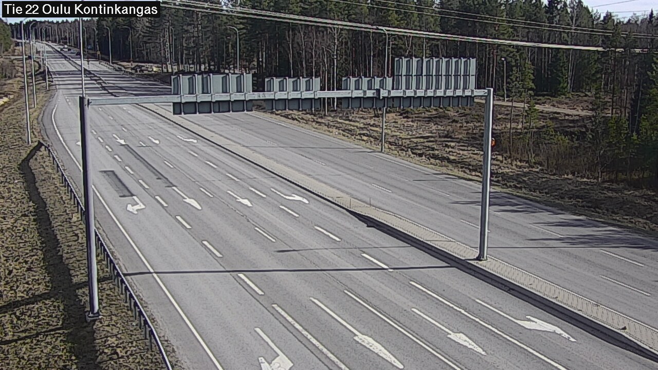 Weather Camera Image Väg 22 Oulu Kaukovainio, Oulu, Pohjois-Pohjanmaa