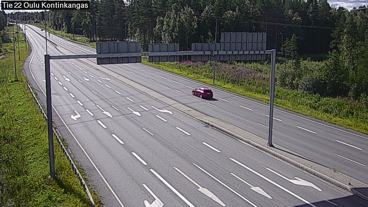 Weather Camera Image Väg 22 Oulu Kaukovainio, Oulu, Pohjois-Pohjanmaa
