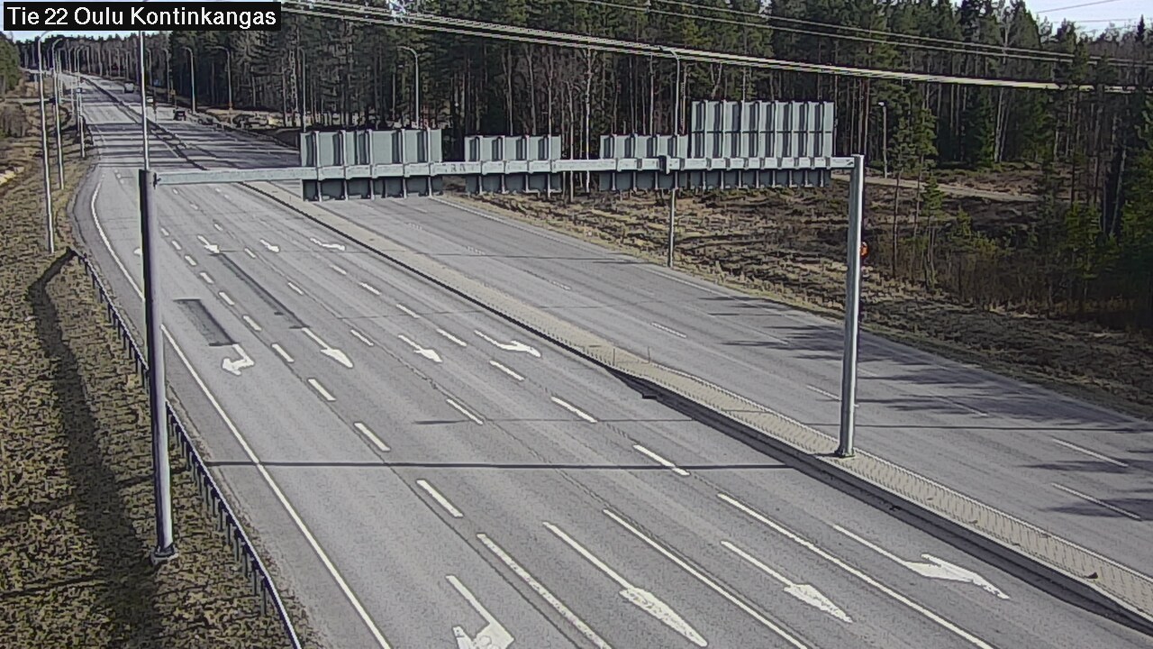 Weather Camera Image Väg 22 Oulu Kaukovainio, Oulu, Pohjois-Pohjanmaa