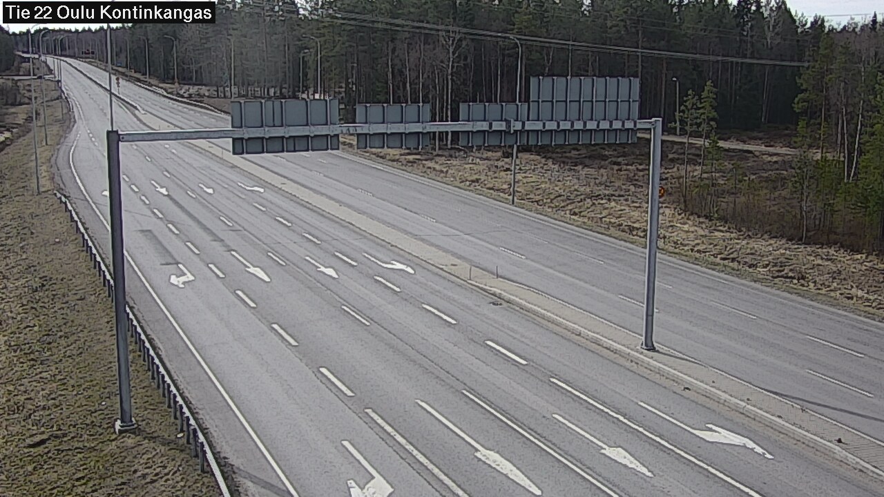 Weather Camera Image Väg 22 Oulu Kaukovainio, Oulu, Pohjois-Pohjanmaa