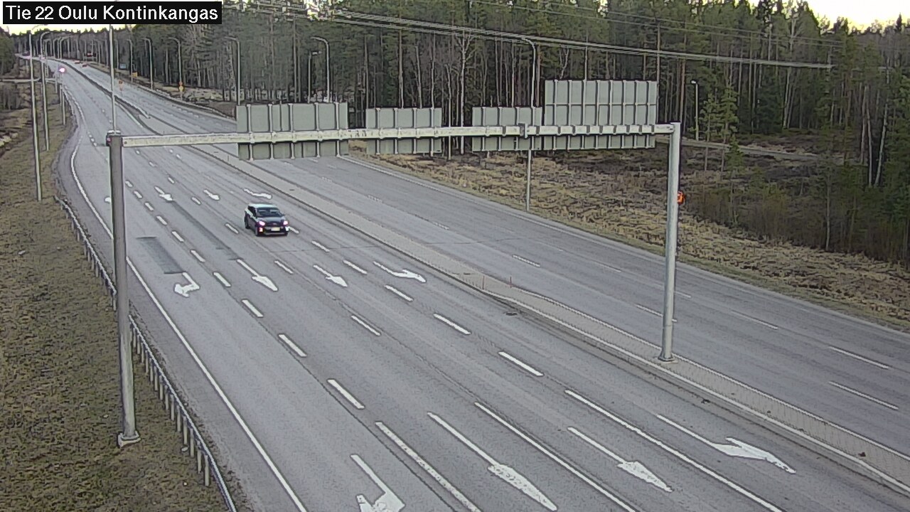 Weather Camera Image Väg 22 Oulu Kaukovainio, Oulu, Pohjois-Pohjanmaa