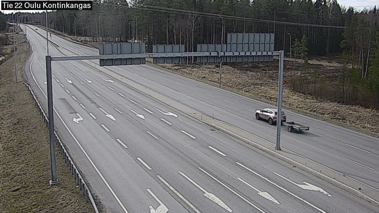 Weather Camera Image Väg 22 Oulu Kaukovainio, Oulu, Pohjois-Pohjanmaa