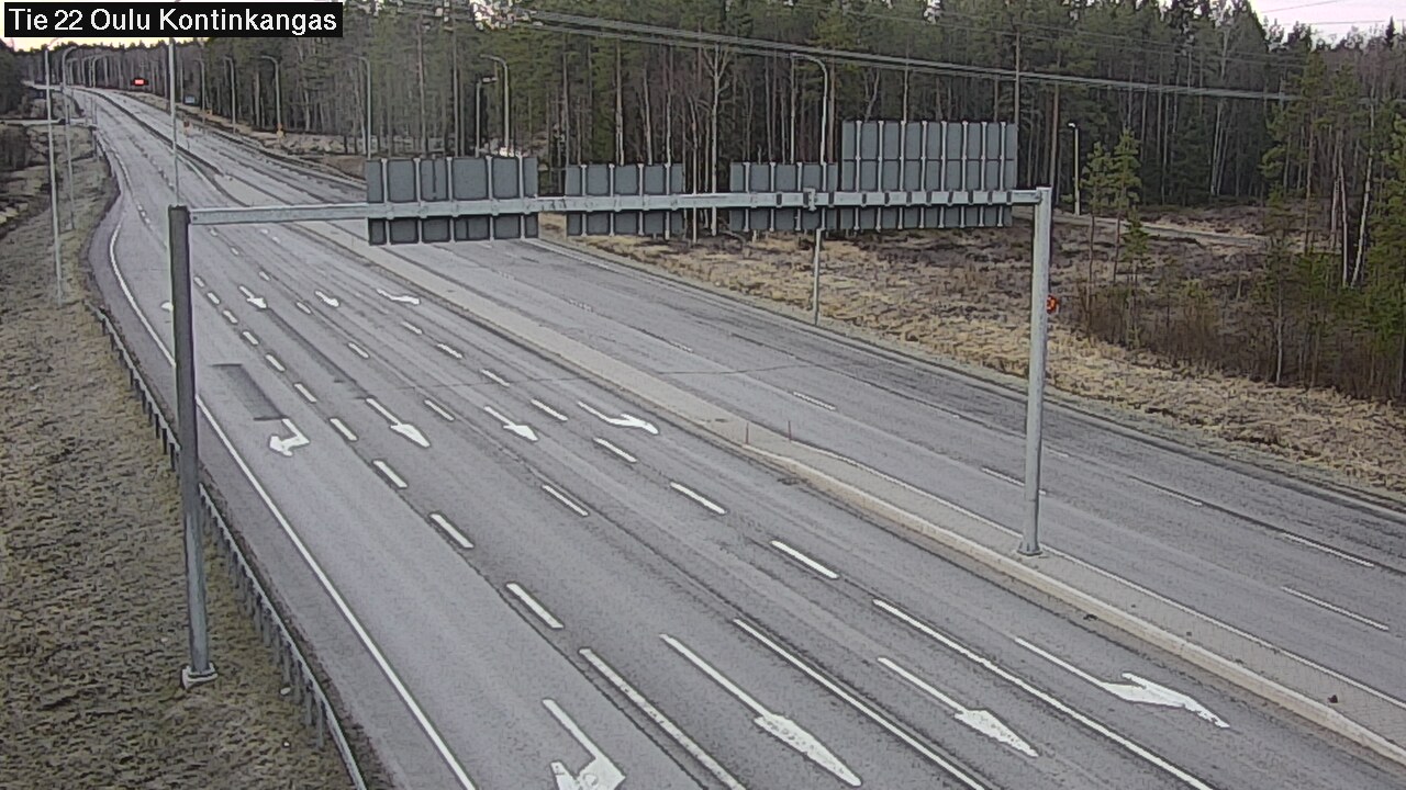Weather Camera Image Väg 22 Oulu Kaukovainio, Oulu, Pohjois-Pohjanmaa