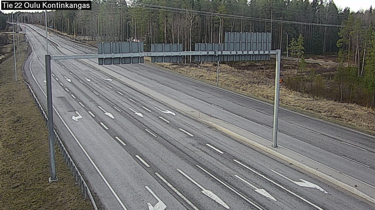 Weather Camera Image Väg 22 Oulu Kaukovainio, Oulu, Pohjois-Pohjanmaa