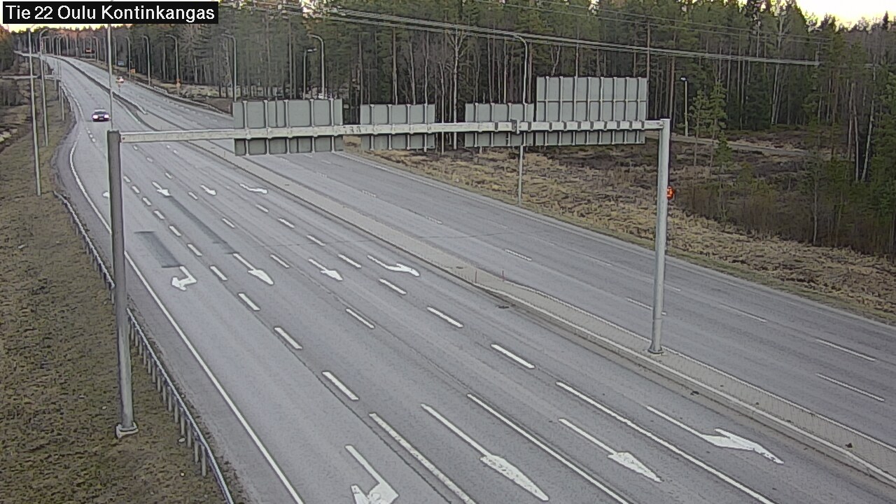 Weather Camera Image Väg 22 Oulu Kaukovainio, Oulu, Pohjois-Pohjanmaa