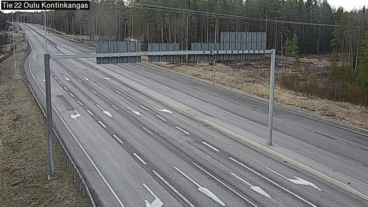 Weather Camera Image Väg 22 Oulu Kaukovainio, Oulu, Pohjois-Pohjanmaa