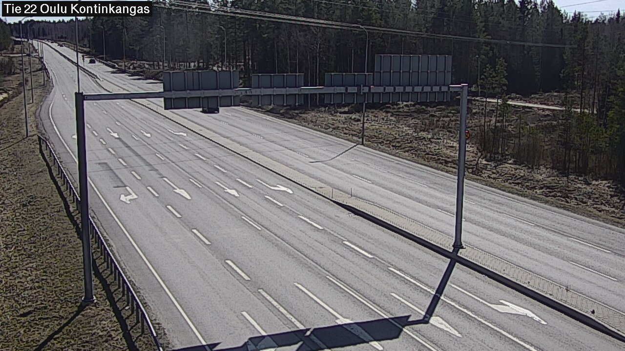 Weather Camera Image Väg 22 Oulu Kaukovainio, Oulu, Pohjois-Pohjanmaa