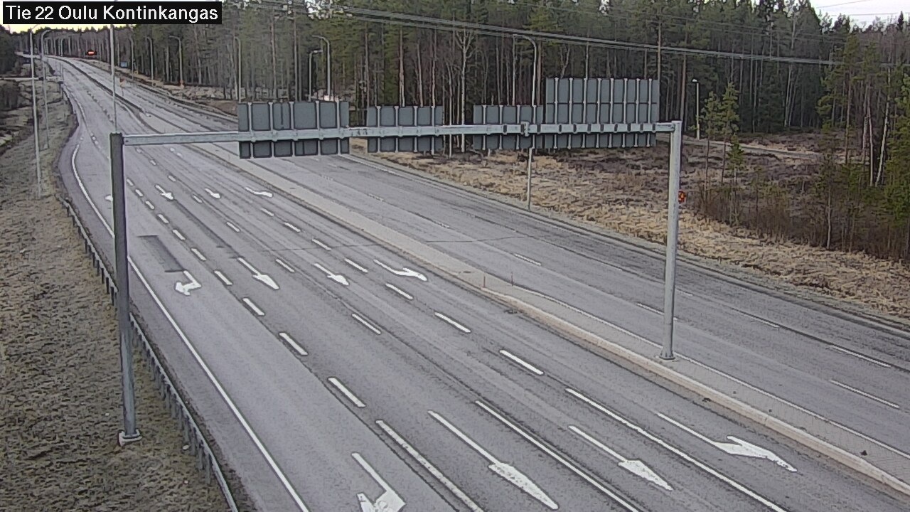 Weather Camera Image Väg 22 Oulu Kaukovainio, Oulu, Pohjois-Pohjanmaa