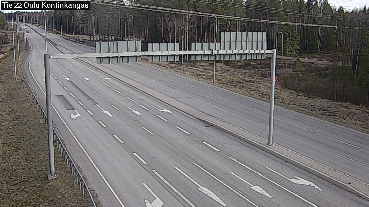 Weather Camera Image Väg 22 Oulu Kaukovainio, Oulu, Pohjois-Pohjanmaa