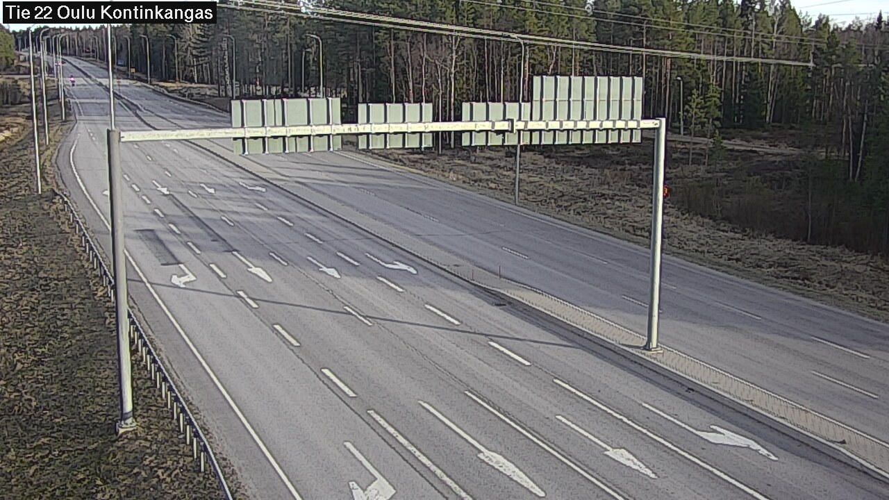 Weather Camera Image Väg 22 Oulu Kaukovainio, Oulu, Pohjois-Pohjanmaa
