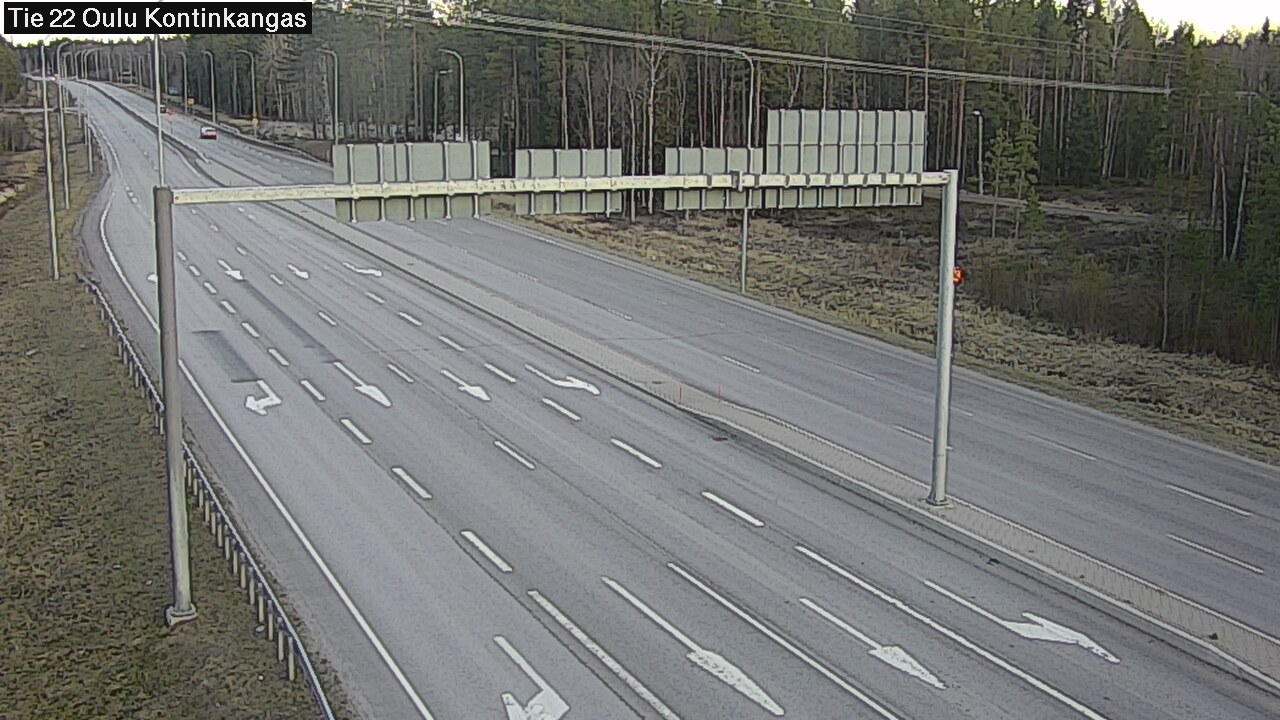 Weather Camera Image Väg 22 Oulu Kaukovainio, Oulu, Pohjois-Pohjanmaa