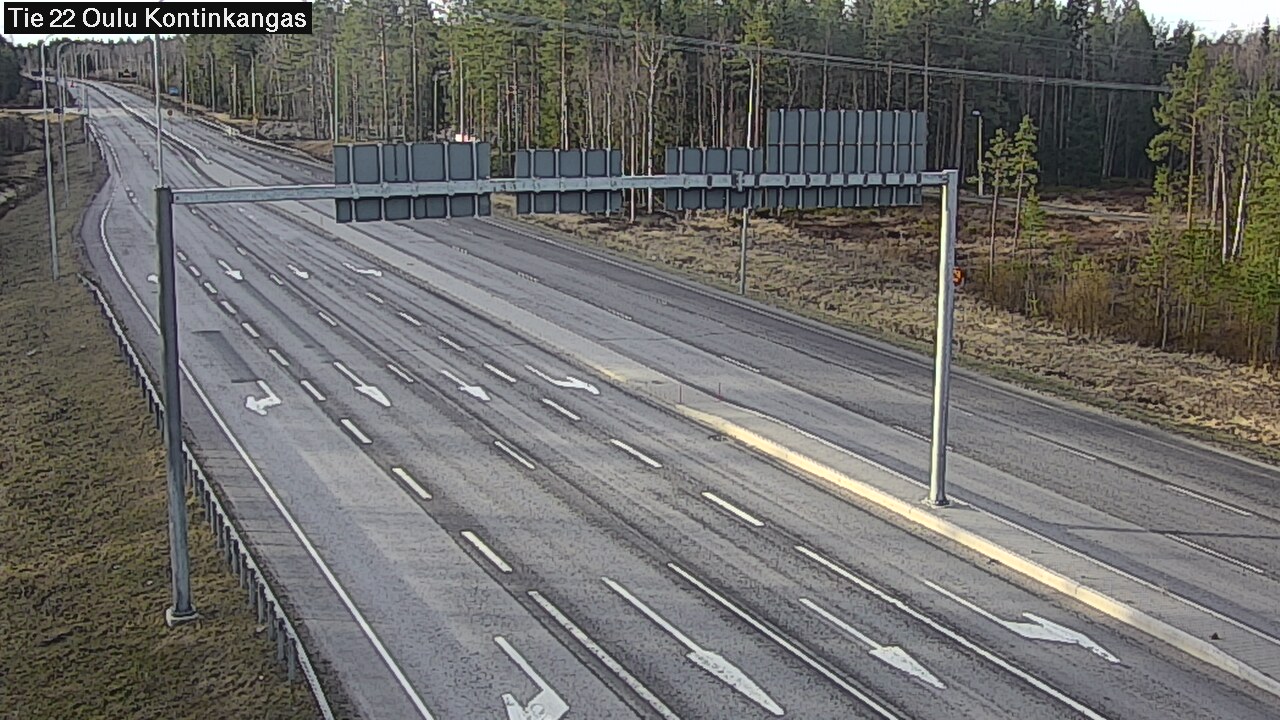 Weather Camera Image Väg 22 Oulu Kaukovainio, Oulu, Pohjois-Pohjanmaa