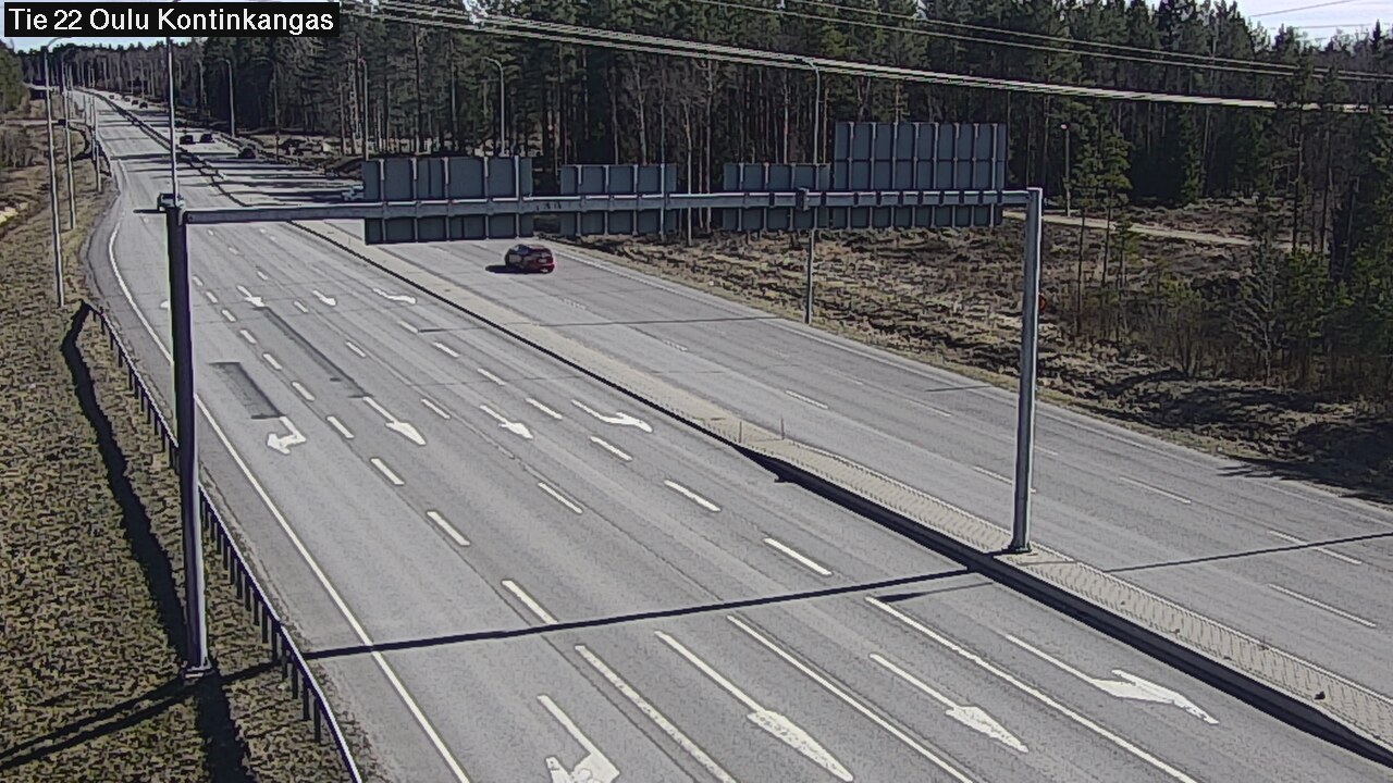 Weather Camera Image Väg 22 Oulu Kaukovainio, Oulu, Pohjois-Pohjanmaa