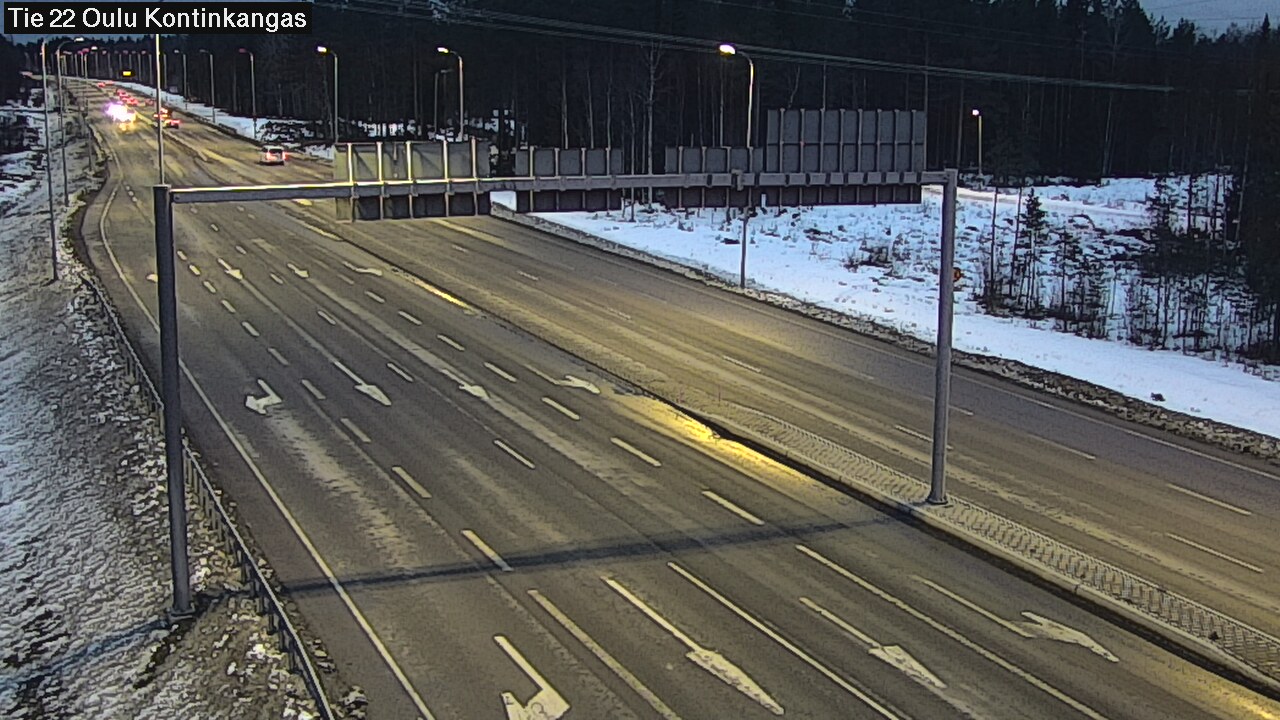 Weather Camera Image Väg 22 Oulu Kaukovainio, Oulu, Pohjois-Pohjanmaa