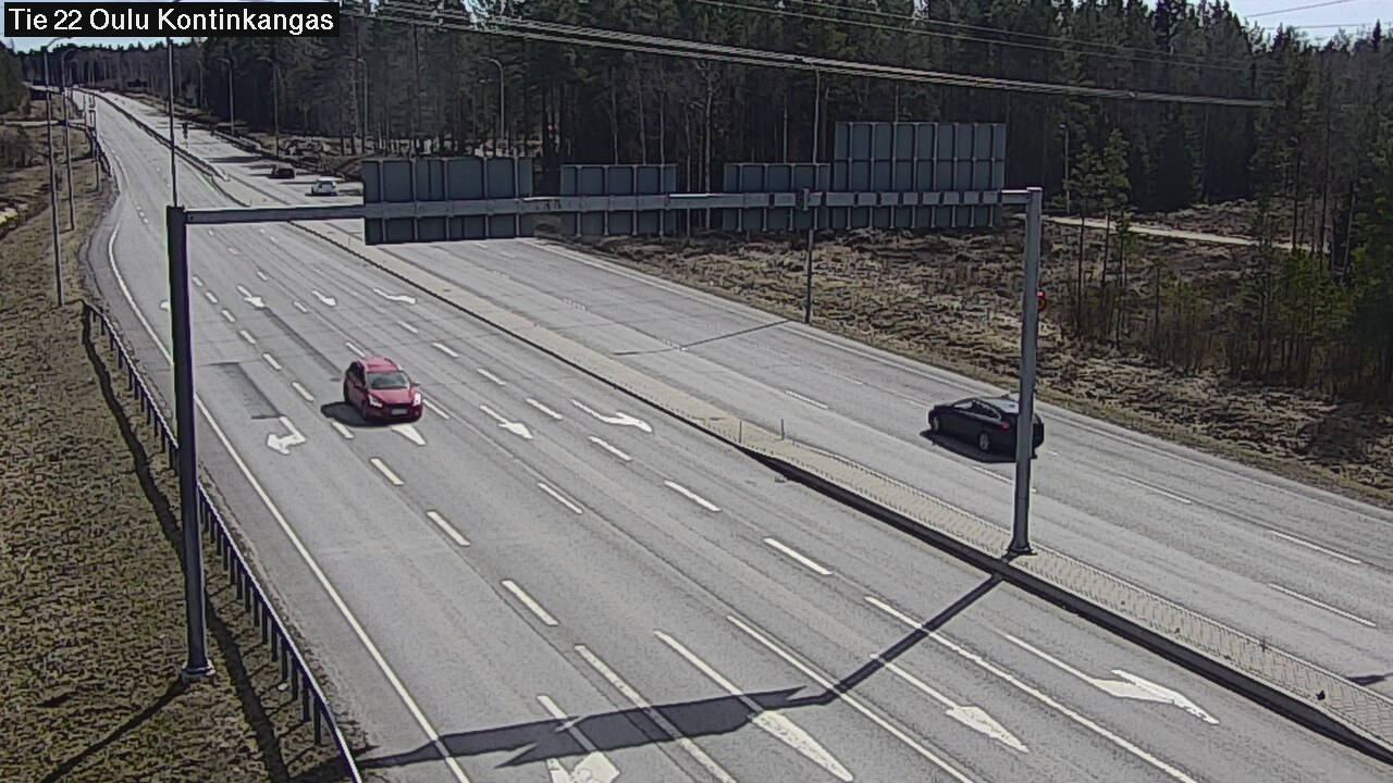Weather Camera Image Väg 22 Oulu Kaukovainio, Oulu, Pohjois-Pohjanmaa