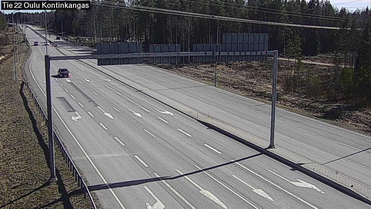 Weather Camera Image Väg 22 Oulu Kaukovainio, Oulu, Pohjois-Pohjanmaa