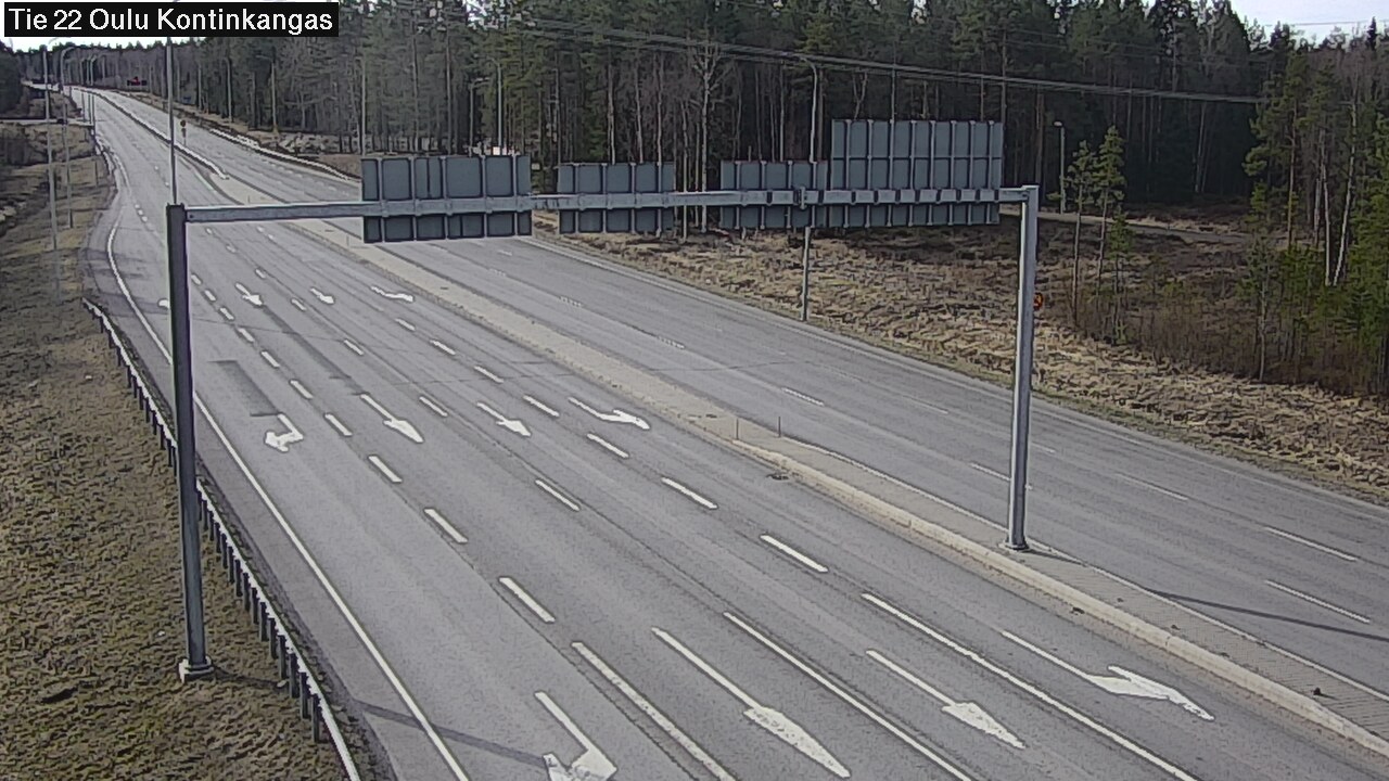 Weather Camera Image Väg 22 Oulu Kaukovainio, Oulu, Pohjois-Pohjanmaa