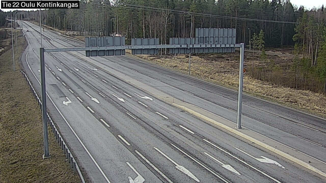 Weather Camera Image Väg 22 Oulu Kaukovainio, Oulu, Pohjois-Pohjanmaa