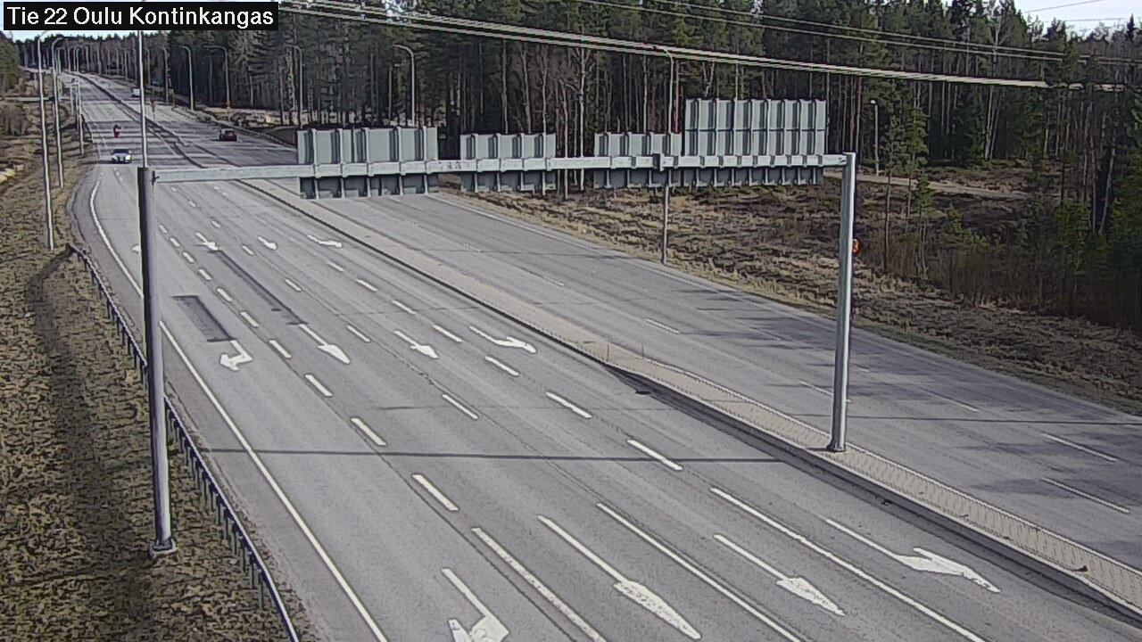 Weather Camera Image Väg 22 Oulu Kaukovainio, Oulu, Pohjois-Pohjanmaa