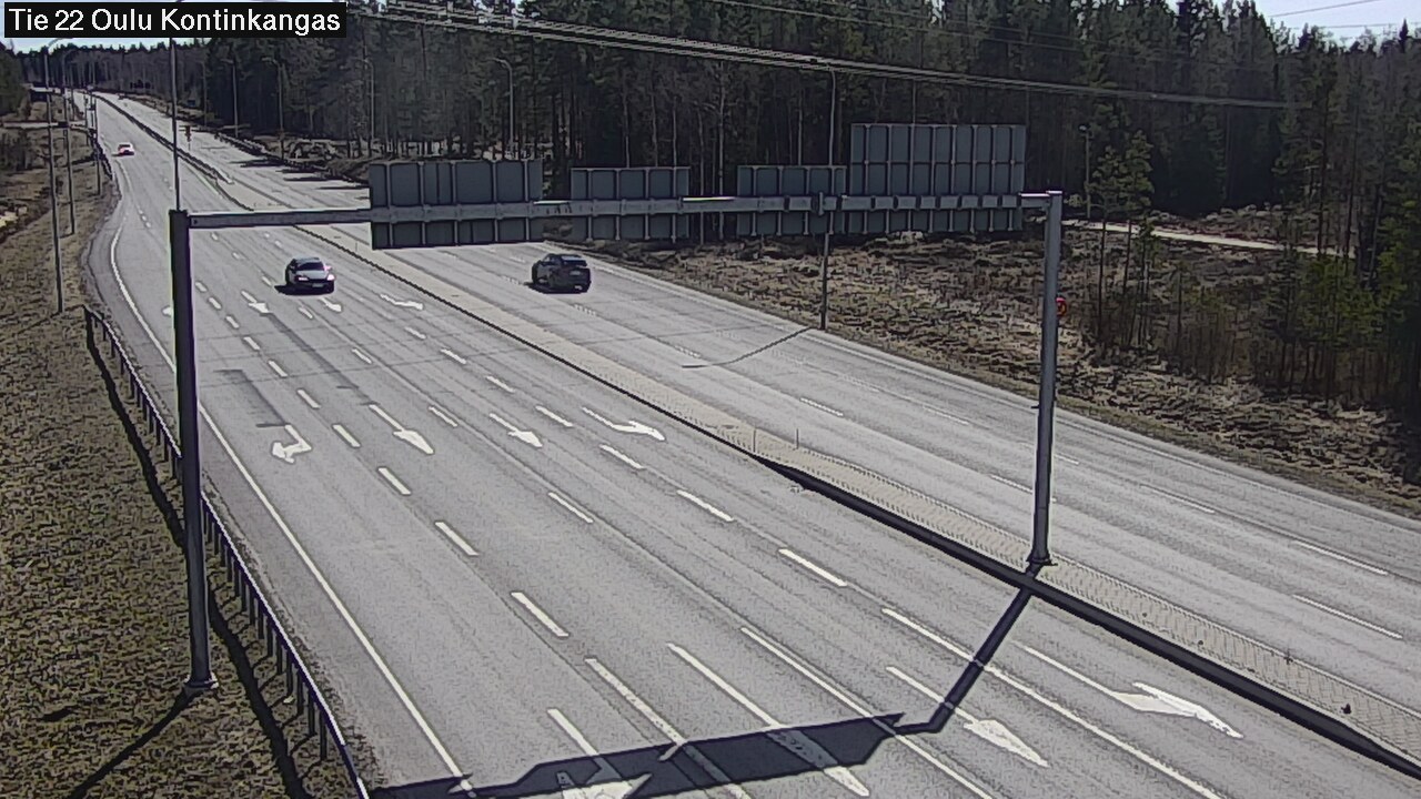 Weather Camera Image Väg 22 Oulu Kaukovainio, Oulu, Pohjois-Pohjanmaa