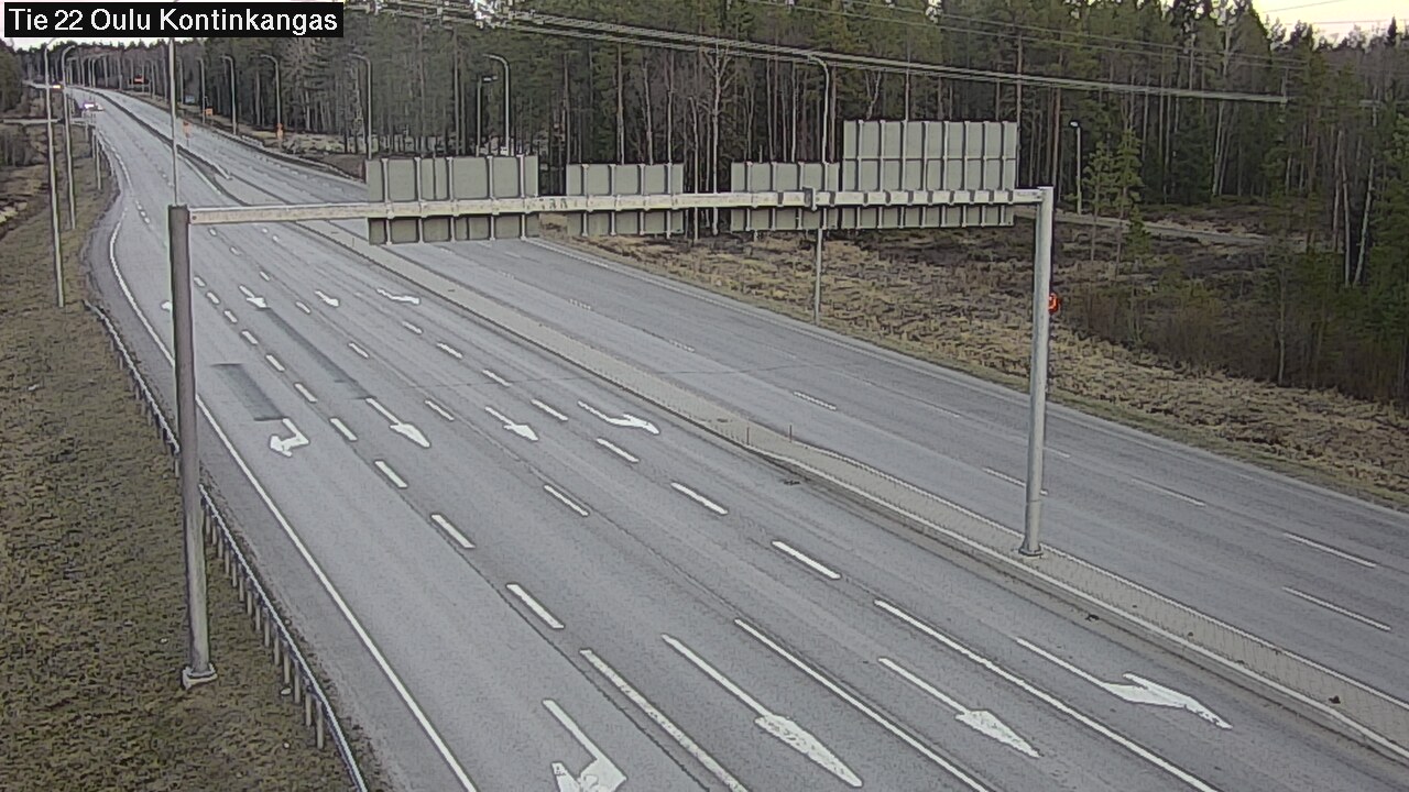 Weather Camera Image Väg 22 Oulu Kaukovainio, Oulu, Pohjois-Pohjanmaa