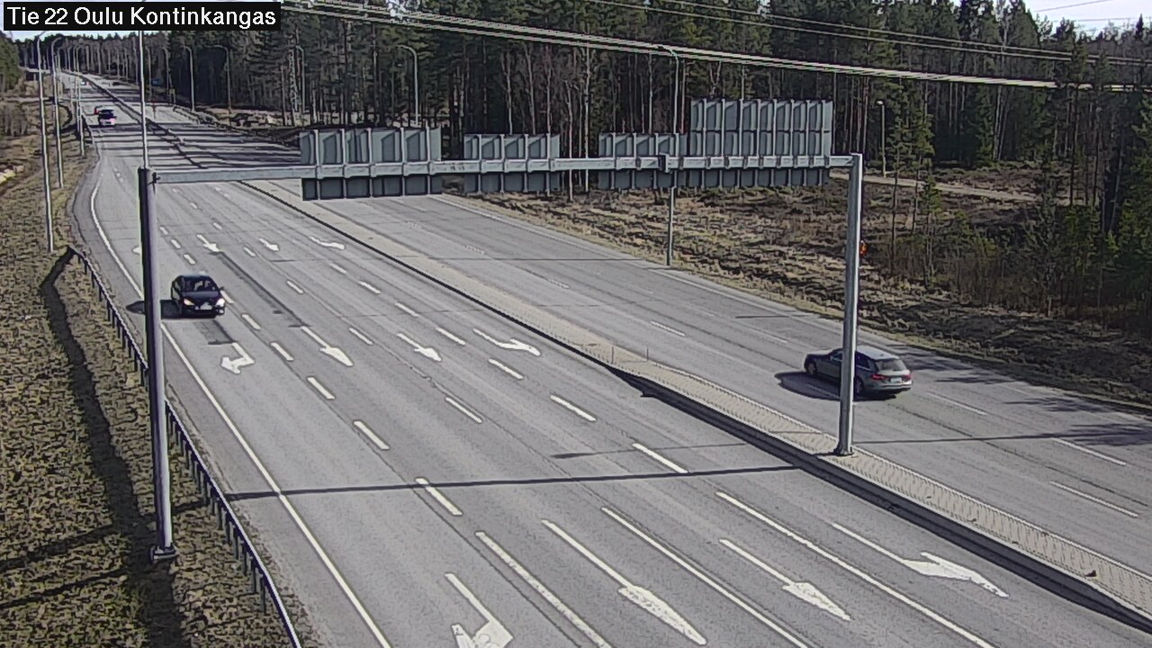 Weather Camera Image Väg 22 Oulu Kaukovainio, Oulu, Pohjois-Pohjanmaa