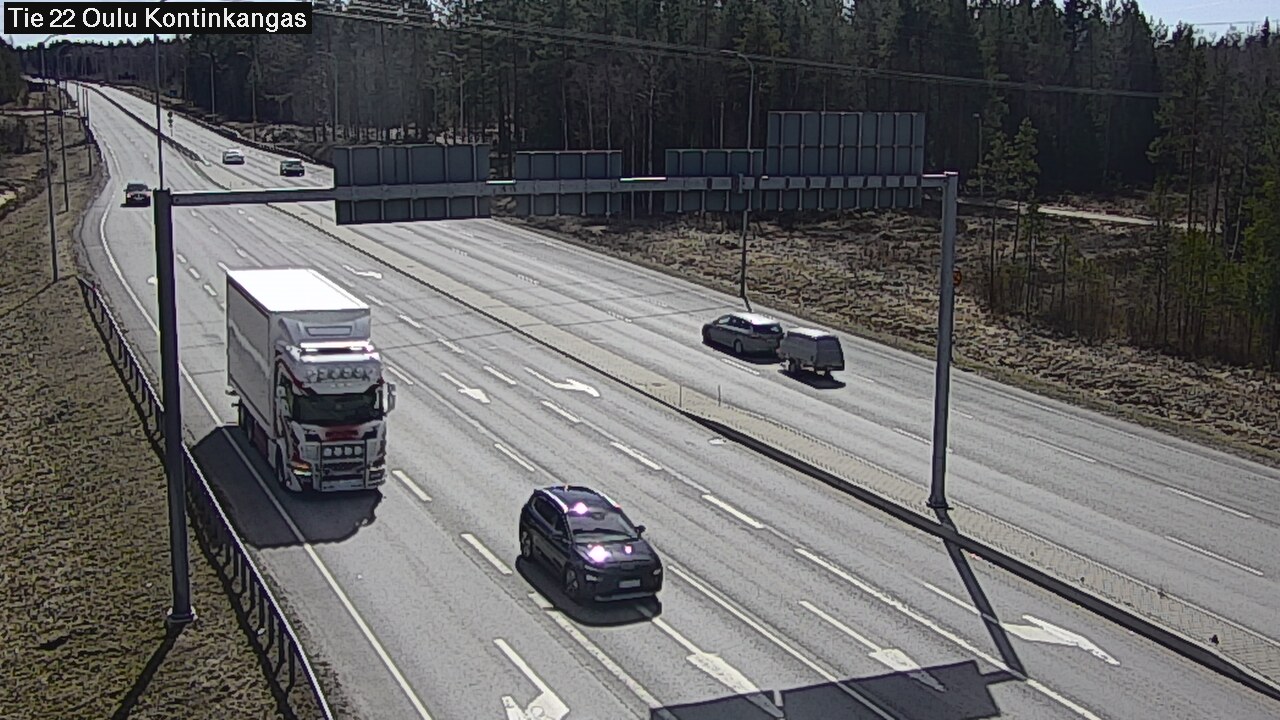Weather Camera Image Väg 22 Oulu Kaukovainio, Oulu, Pohjois-Pohjanmaa