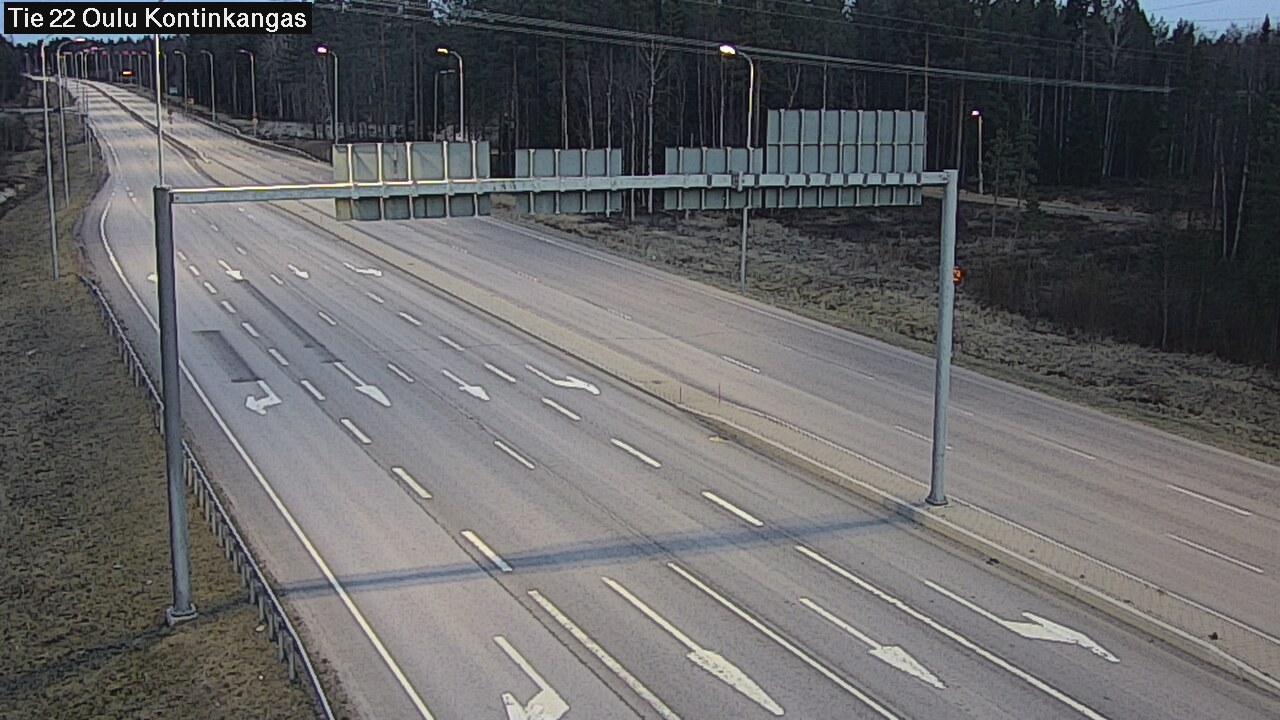 Weather Camera Image Väg 22 Oulu Kaukovainio, Oulu, Pohjois-Pohjanmaa