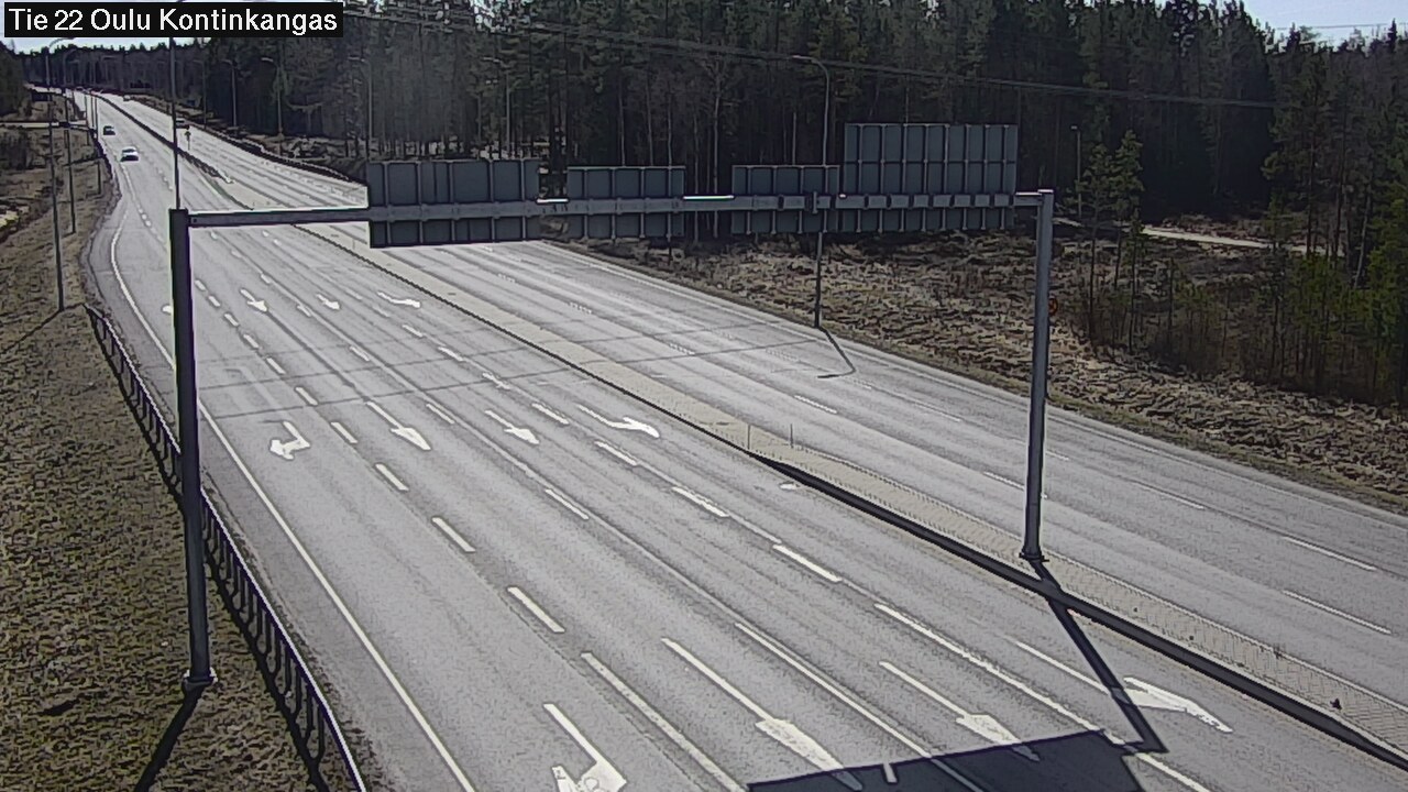 Weather Camera Image Väg 22 Oulu Kaukovainio, Oulu, Pohjois-Pohjanmaa