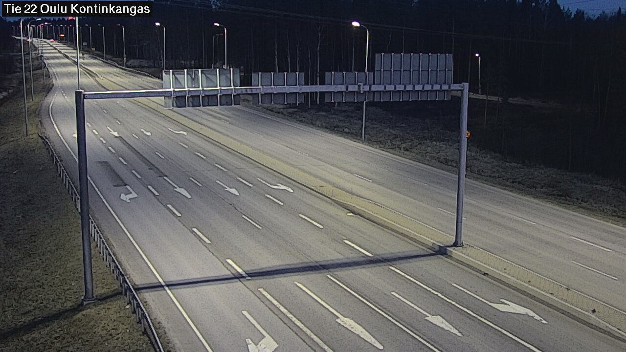 Weather Camera Image Väg 22 Oulu Kaukovainio, Oulu, Pohjois-Pohjanmaa