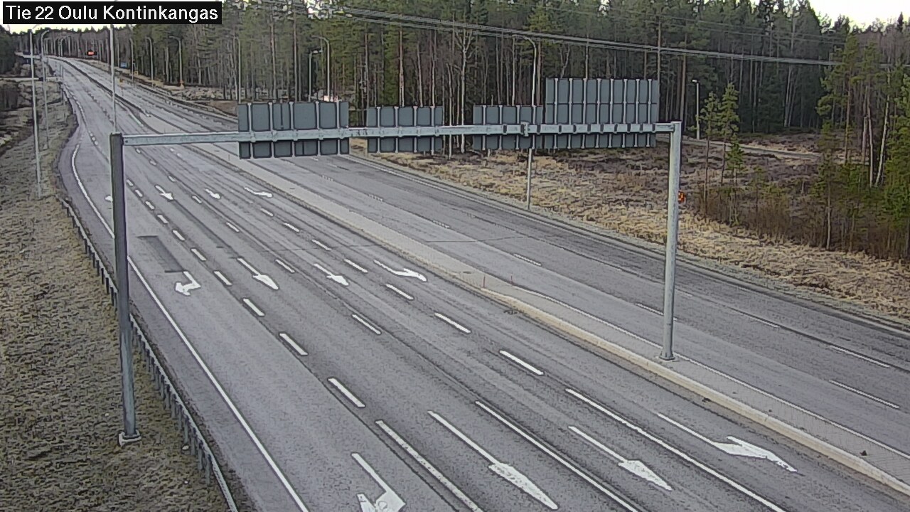 Weather Camera Image Väg 22 Oulu Kaukovainio, Oulu, Pohjois-Pohjanmaa
