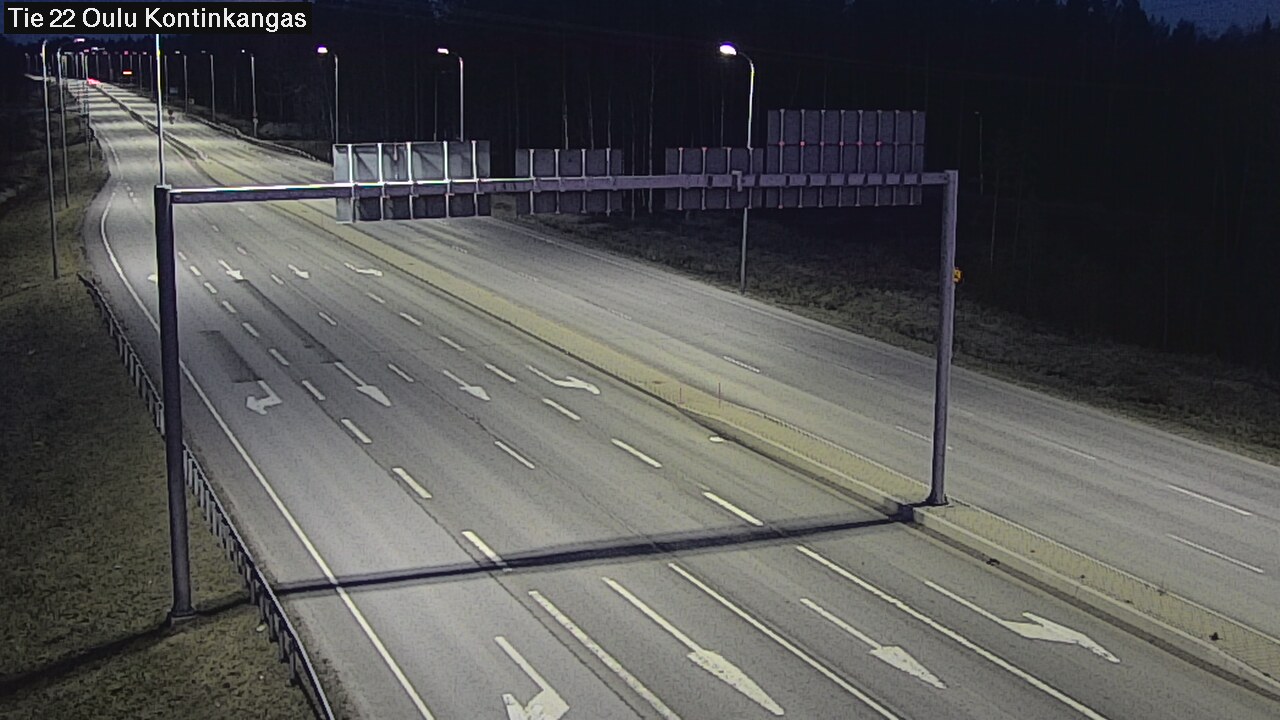 Weather Camera Image Väg 22 Oulu Kaukovainio, Oulu, Pohjois-Pohjanmaa