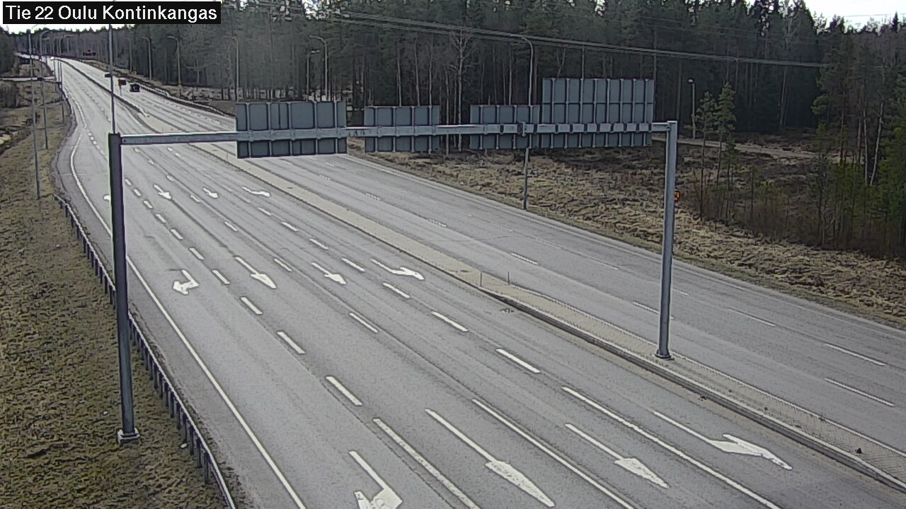 Weather Camera Image Väg 22 Oulu Kaukovainio, Oulu, Pohjois-Pohjanmaa
