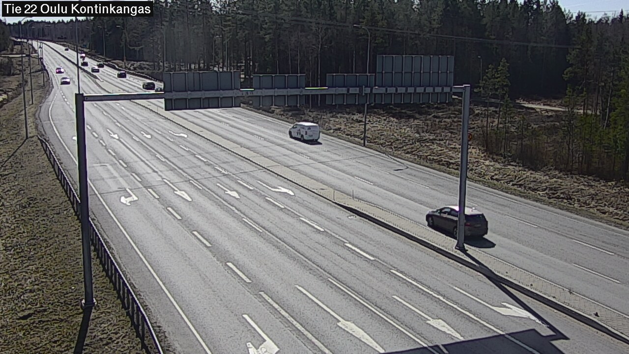 Weather Camera Image Väg 22 Oulu Kaukovainio, Oulu, Pohjois-Pohjanmaa