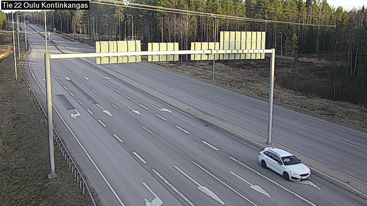 Weather Camera Image Väg 22 Oulu Kaukovainio, Oulu, Pohjois-Pohjanmaa