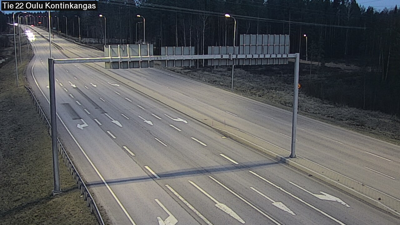 Weather Camera Image Väg 22 Oulu Kaukovainio, Oulu, Pohjois-Pohjanmaa
